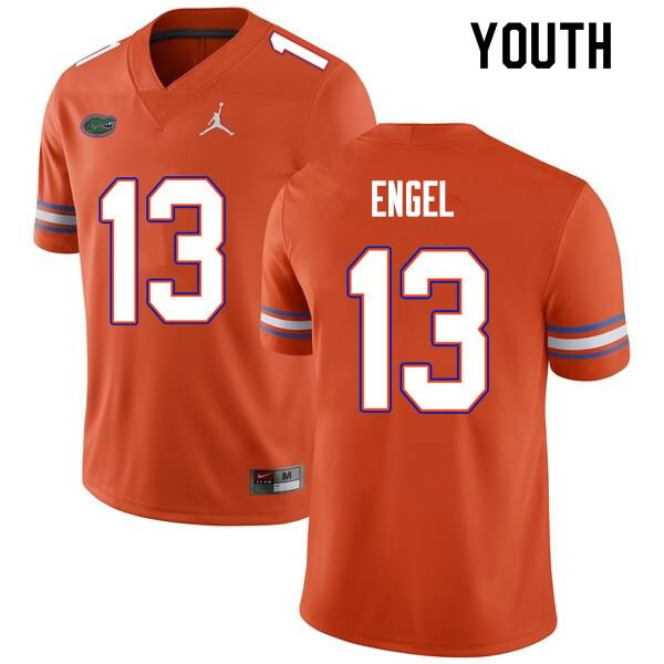 NCAA Florida Gators Kyle Engel Youth #13 Nike Orange Stitched Authentic College Football Jersey QTE7364JV